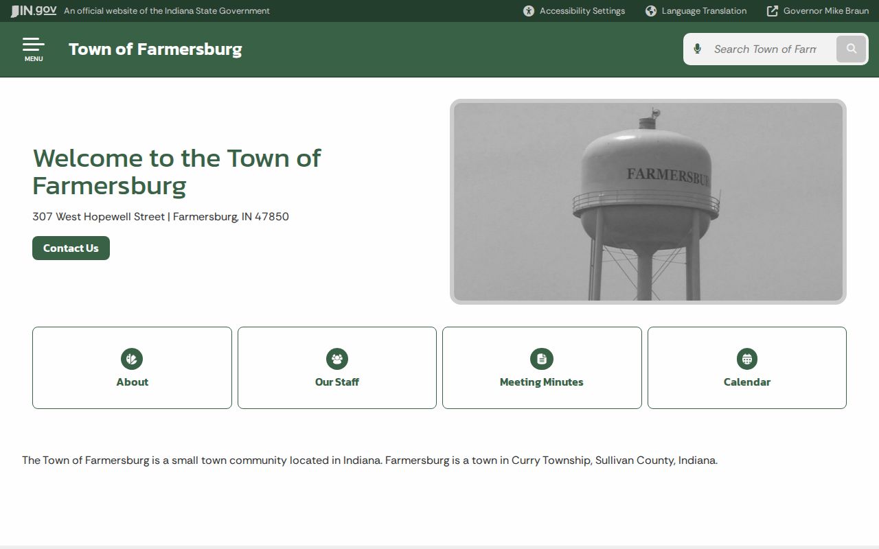 Sullivan County city court warrant routing through Farmersburg town portal